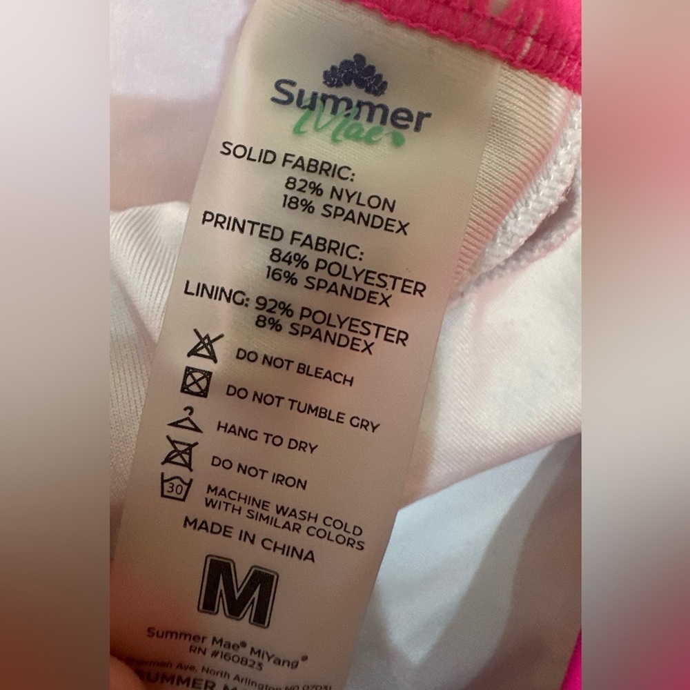 Summer Mae Hot Pink One-Piece Swimsuit Ocean View Size M Barbiecore Vibes - Picture 4 of 12